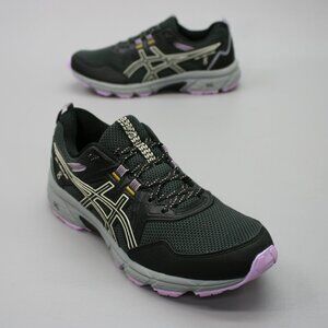 Asics Ladies 10 Gel-Venture-8 Black Trail Running Shoes Sneakers - 1012A708-002